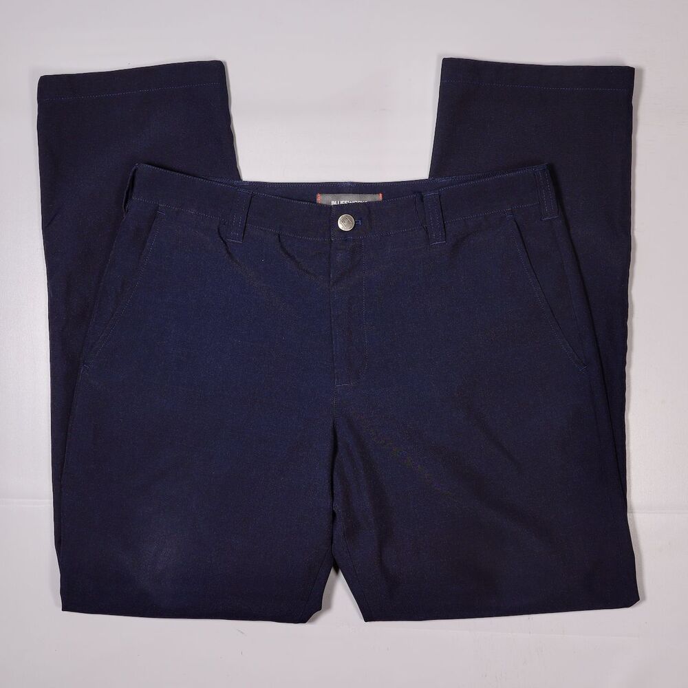 BluffWorks Original Commuter Work Play Pants Blue Made in NYC USA Men's 33x32